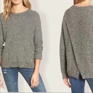 Madewell Province Cross Back Knit Pullover Sweater Black & White Size Small